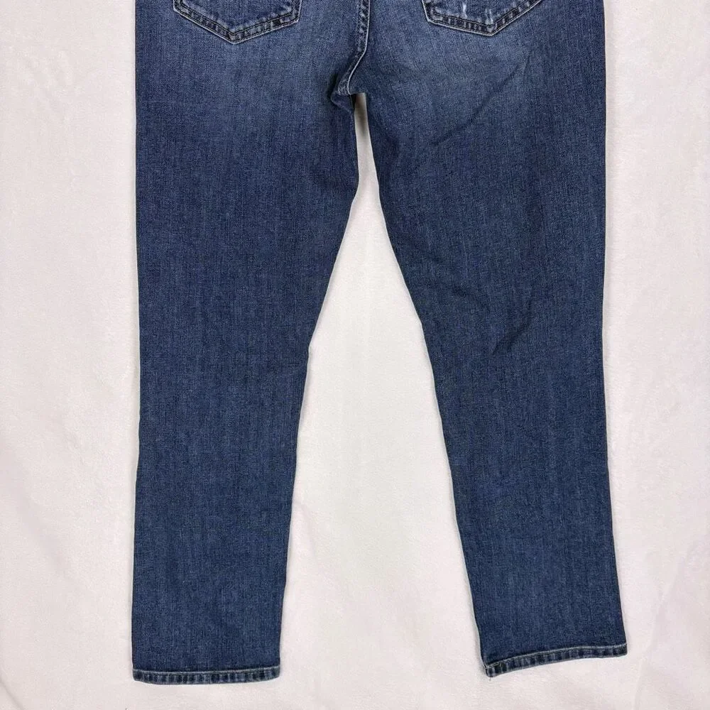 Joe's Jeans High Rise‎ Distressed Knee Straight Leg Jeans Size 27